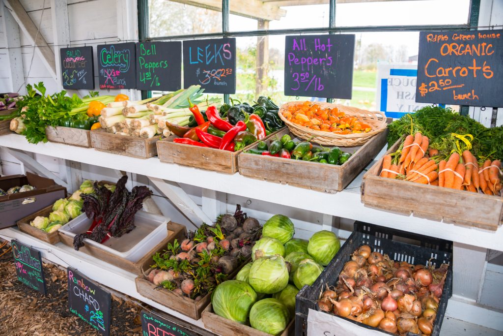 farm stand vegetables