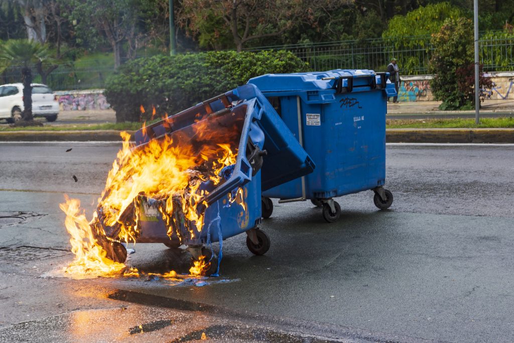 image of dumpster fire